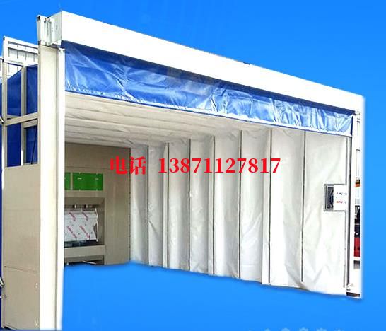 定做铝合金门电动移动伸缩房
